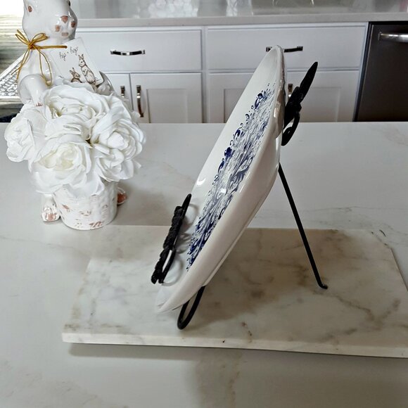 NEW! FLORAL ITALIAN POTTERY PLATTER NOVA DERUTA - Picture 4 of 5